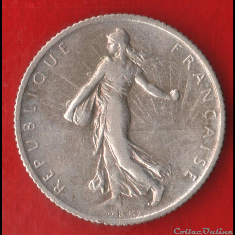 Semeuse - 1 Franc - 1913 monnaies monde france semeuse 1 franc 1913