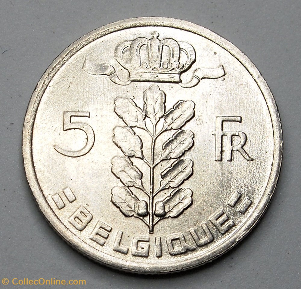 monnaies monde belgique 5 francs 1981