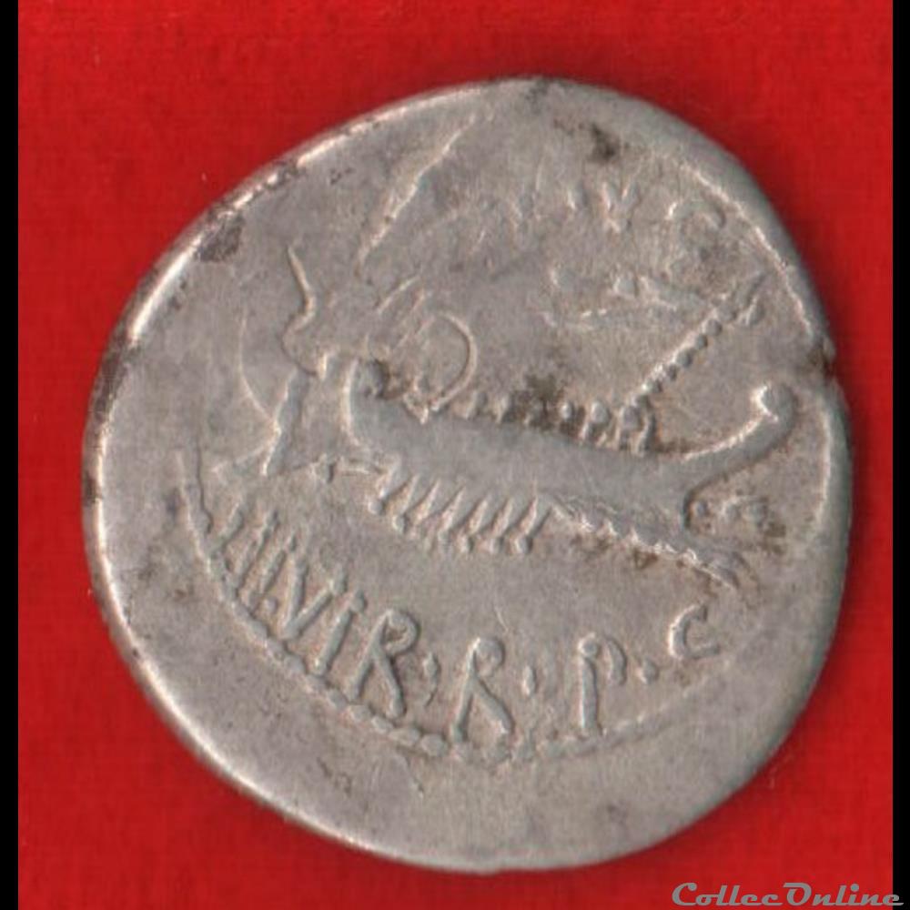 Denier de XIIème Légion sous Marc-Antoine monnaie antique romaine denier de xiieme legion sous marc antoine