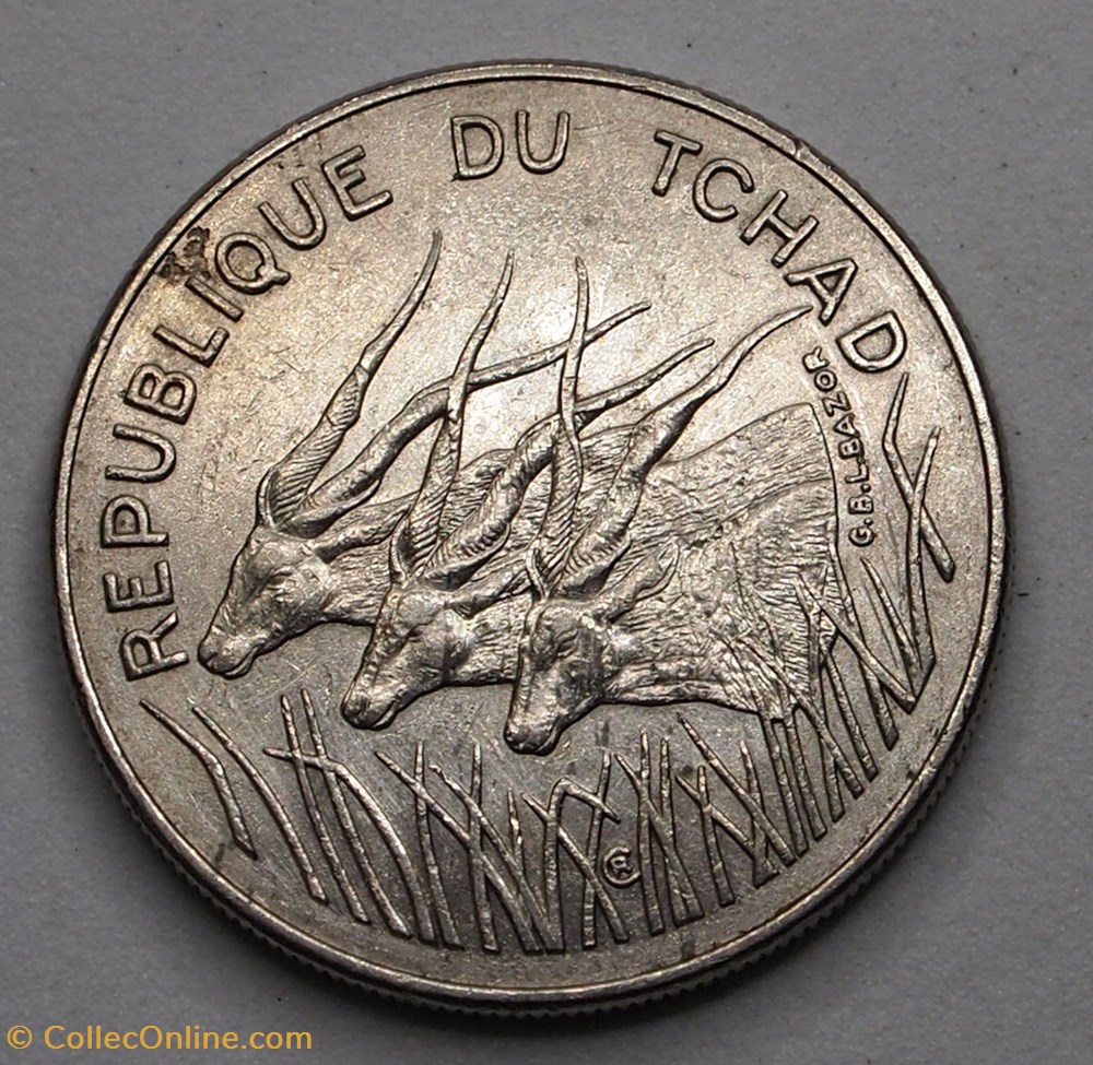monnaies monde tchad 100 francs 1978