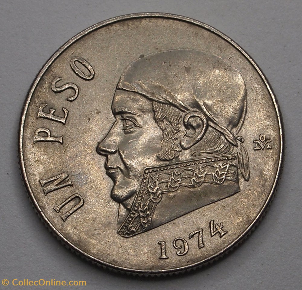 monnaie monde mexique 1 peso 1974 mo