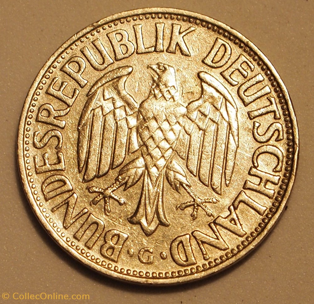 1 Mark - 1956 G monnaies monde allemagne 1 mark 1956 g