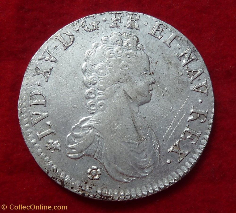 Ecu dit " Vertugadin" - 1717 - Nantes monnaies europe medievale france royales ecu dit vertugadin 1717 nantes