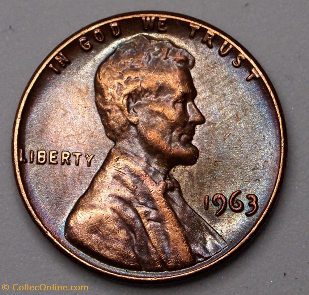1 Cent - 1963 monnaie monde etat uni 1 cent 1963