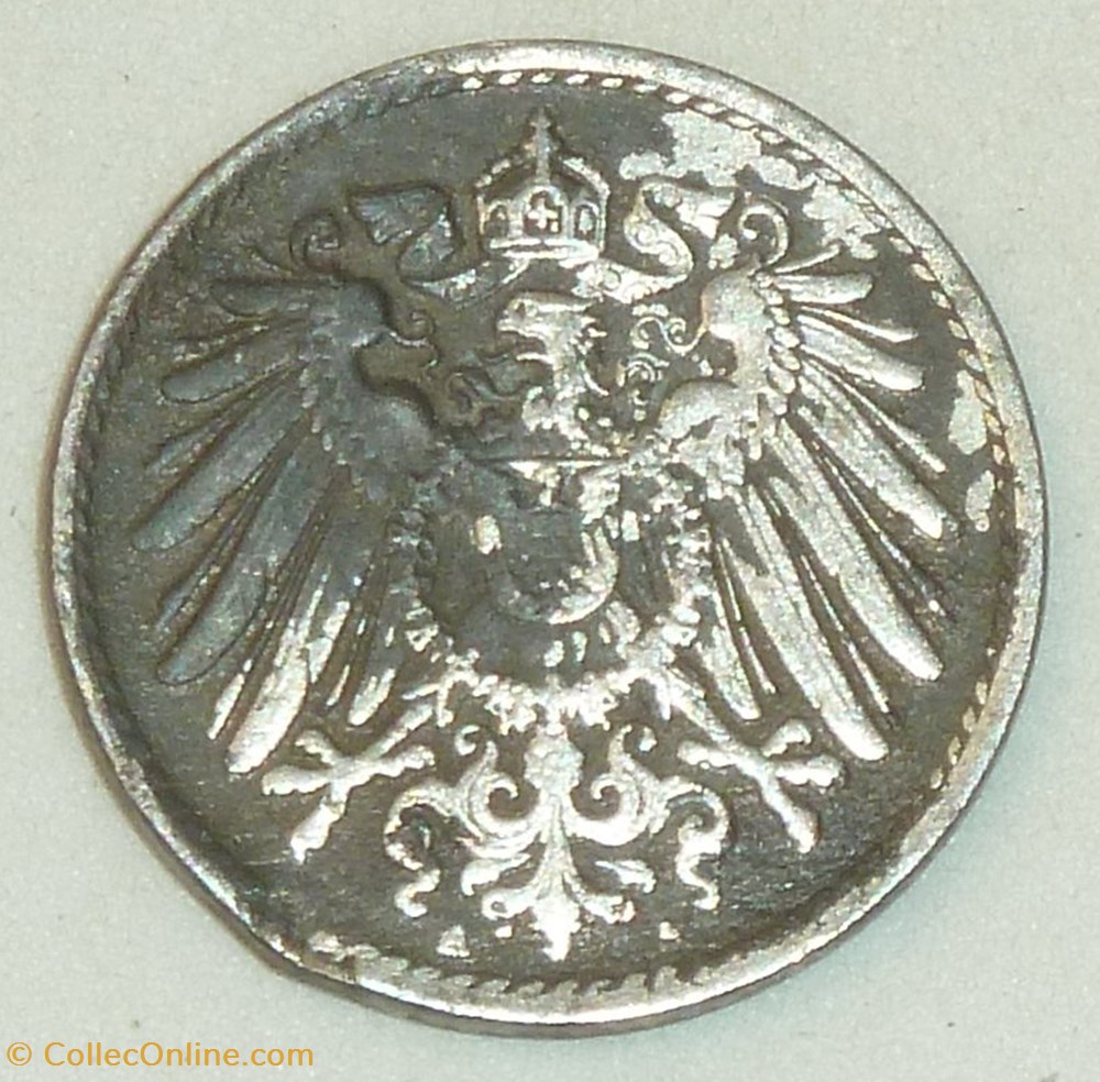 5 Pfennig - 1917 A monnaies monde allemagne 5 pfennig 1917 a