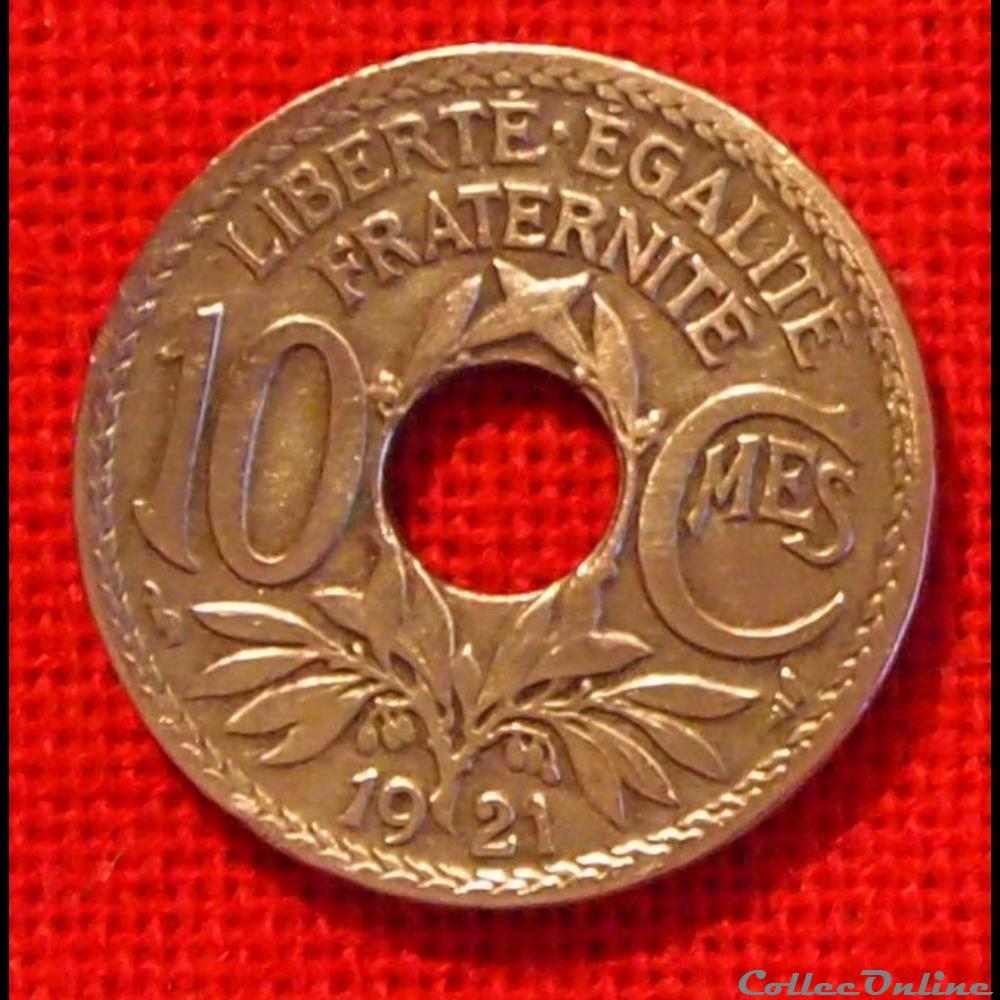 Lindauer - 10 Centimes - 1921 monnaies monde france lindauer 10 centimes 1921
