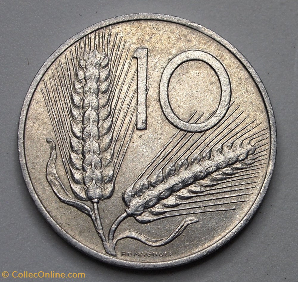 10 Lires - 1973 R monnaies monde italie 10 lires 1973 r