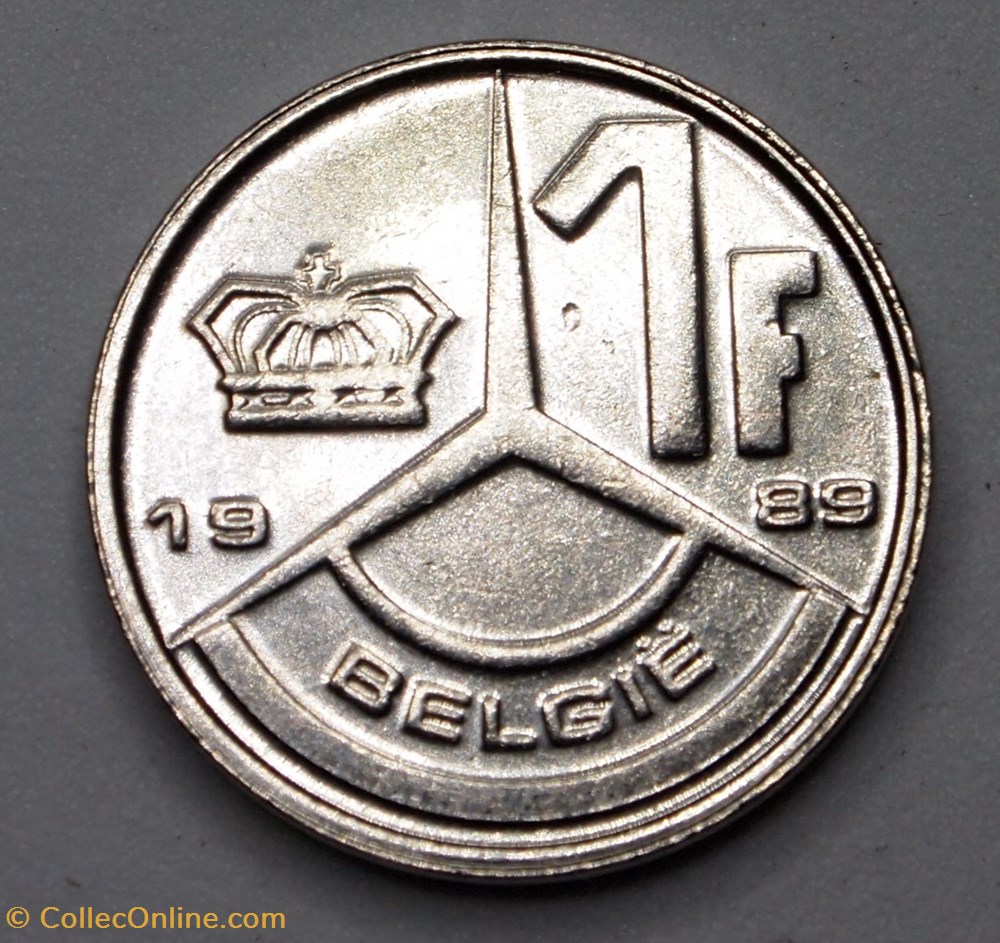 1 Franc - 1989 monnaies monde belgique 1 franc 1989