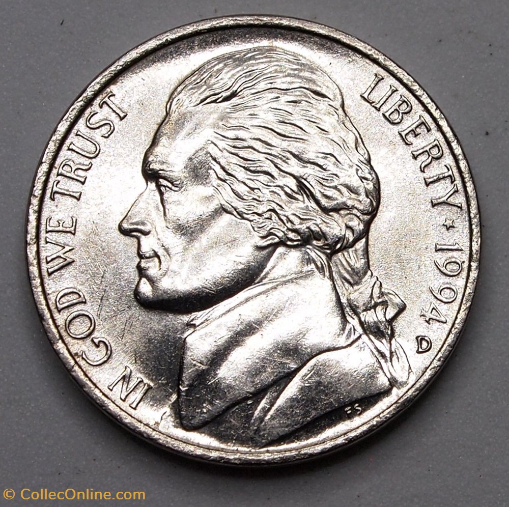 5 cents - 1994 D monnaie monde etat uni 5 cents 1994 d