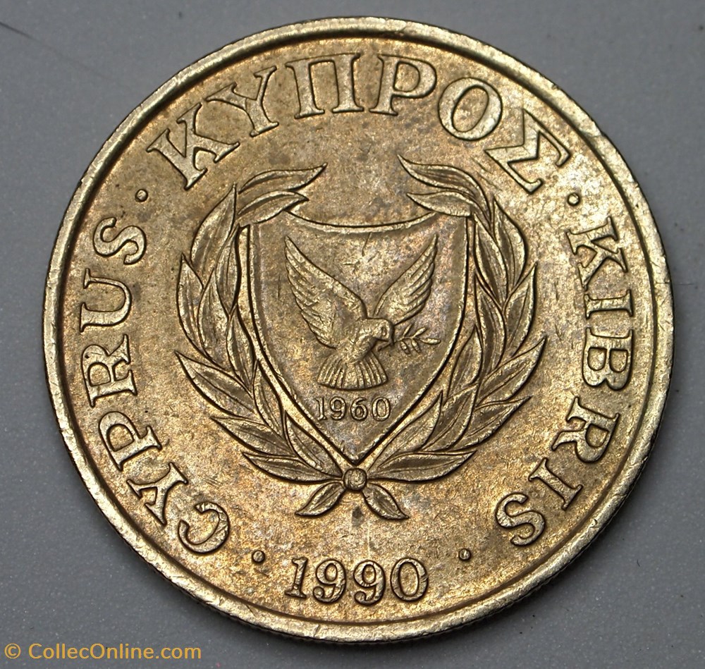 10 Cents - 1990 monnaies monde chypre 10 cents 1990
