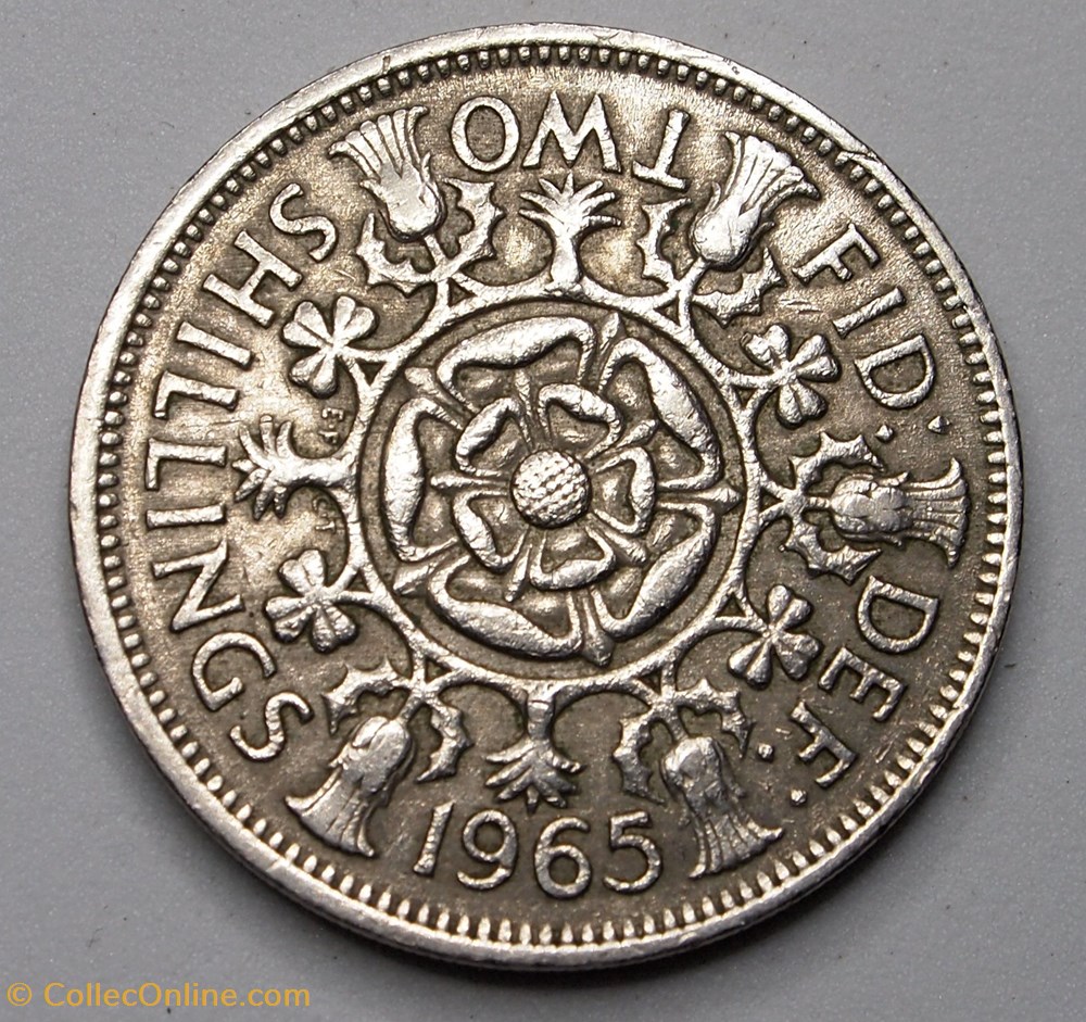 monnaies monde royaume uni 2 shillings 1965
