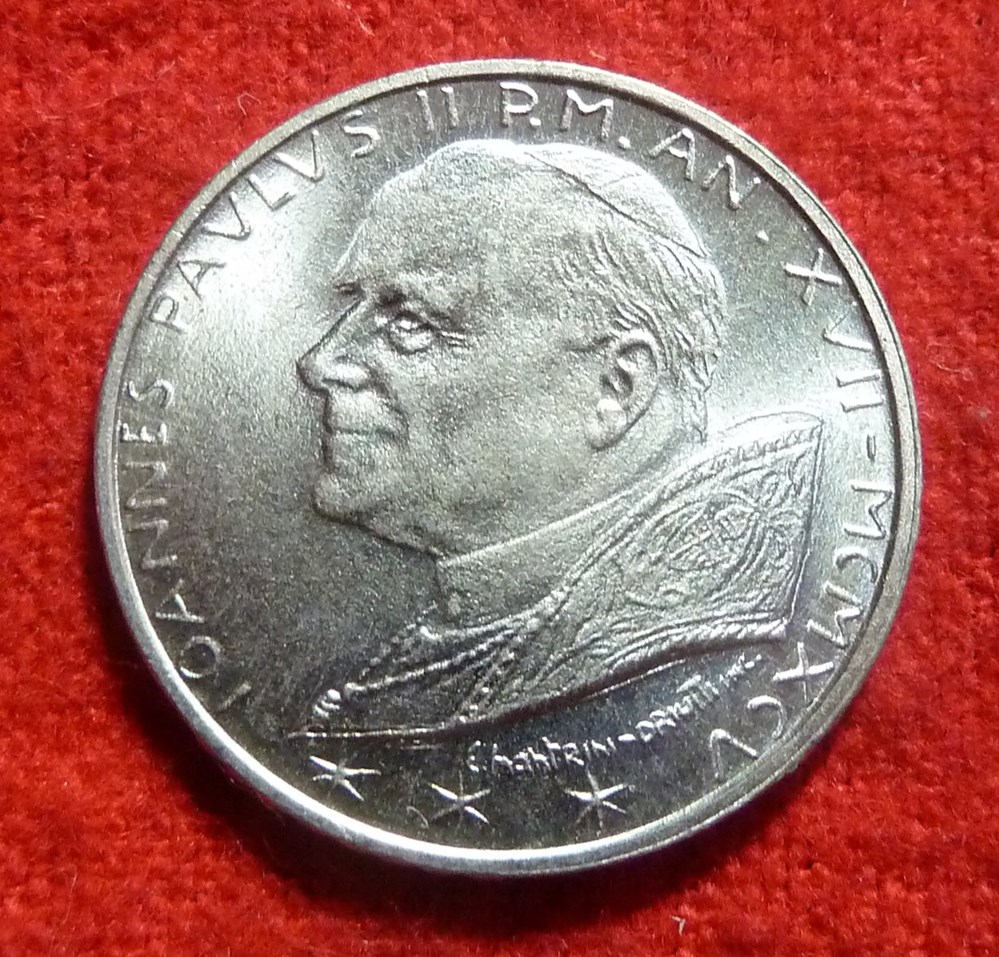 monnaies euros a vatican 100 lires 1995
