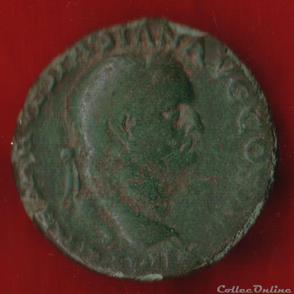 Vespasien - As - L'équité monnaies antiques romaines imperiales et republicaines vespasien as equite