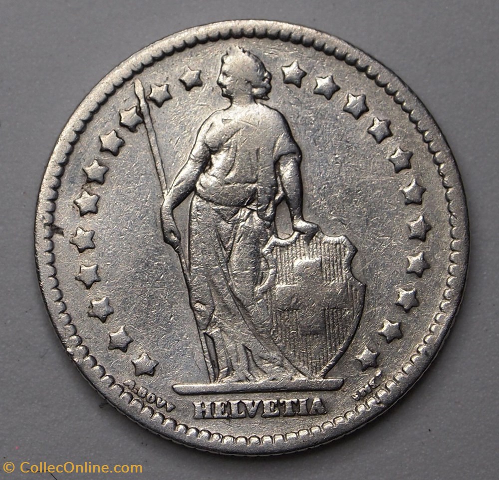 monnaie monde suisse 1 franc 1914 b