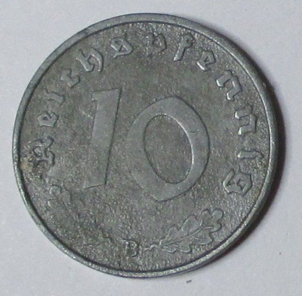 monnaies monde allemagne 10 pfennig 1941 b
