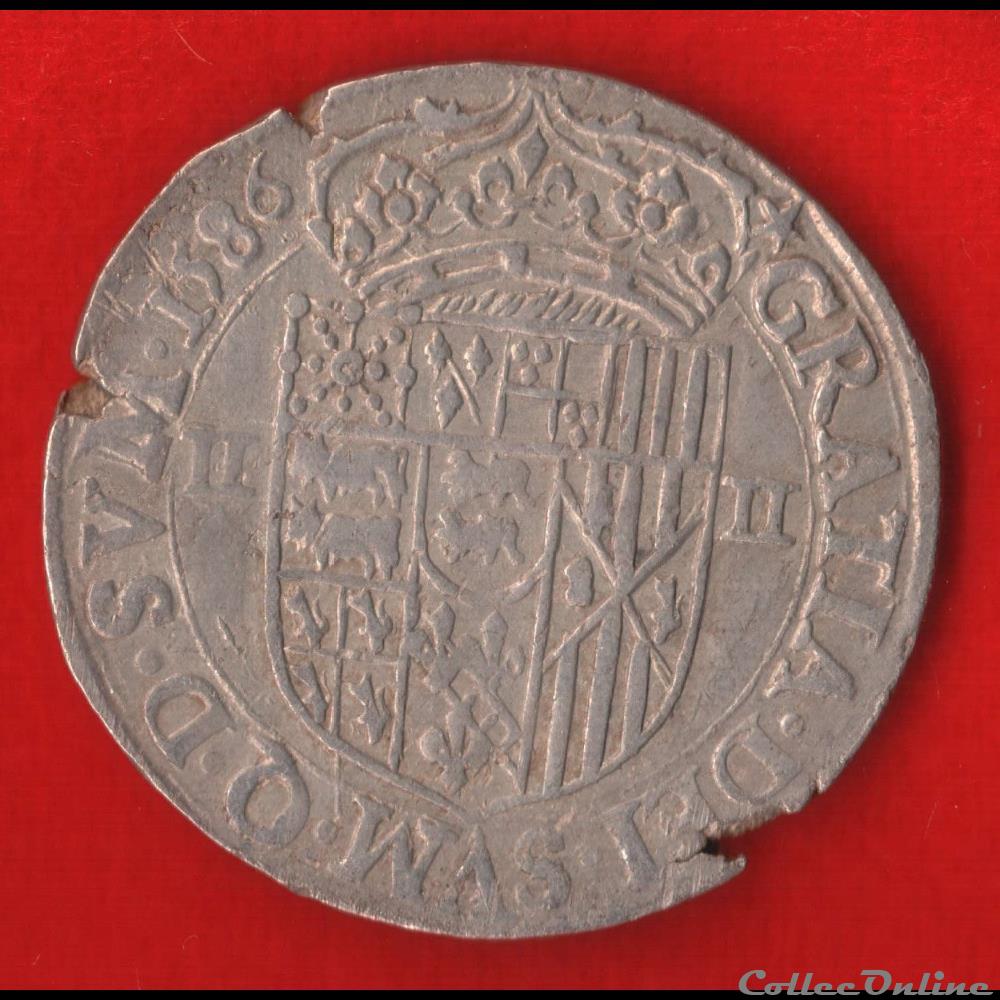 monnaies europe medievale france feodales seigneurie de bearn 1586 quart ecu