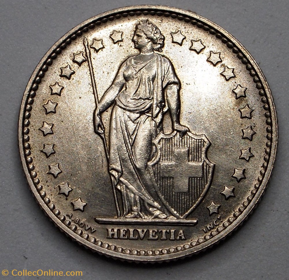 1 Franc - 1968 B monnaies monde suisse 1 franc 1968 b