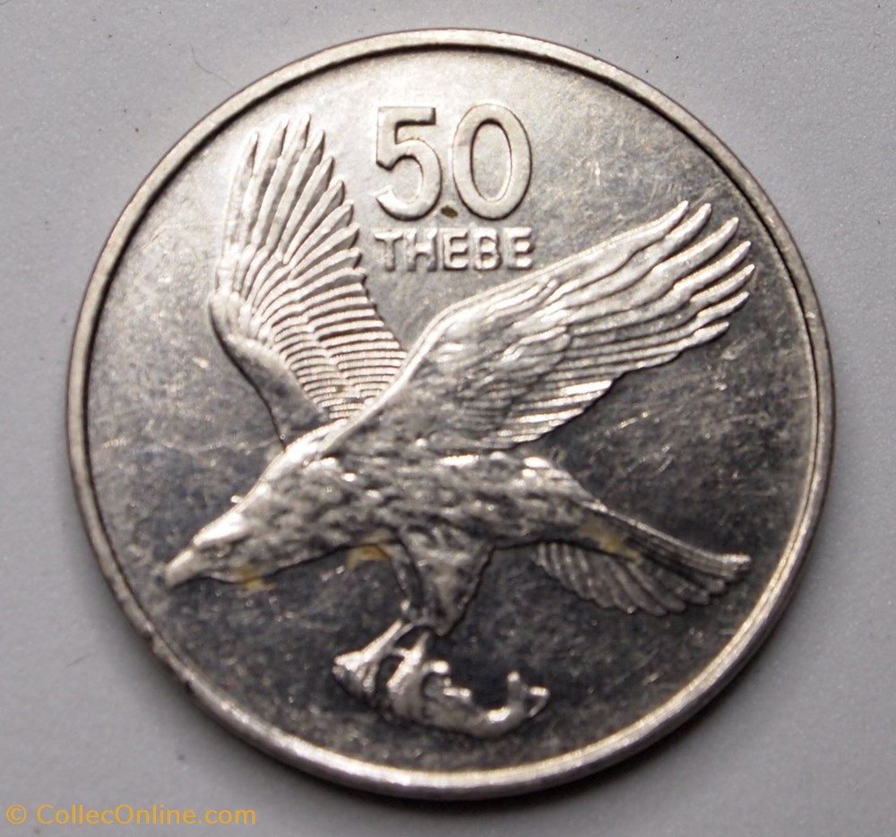 50 Thebe - 1991 monnaies monde botswana 50 thebe 1991