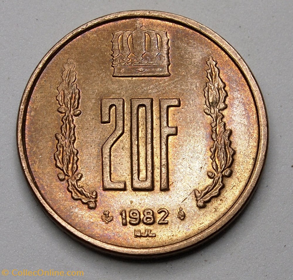 20 Francs - 1982 monnaies monde luxembourg 20 francs 1982
