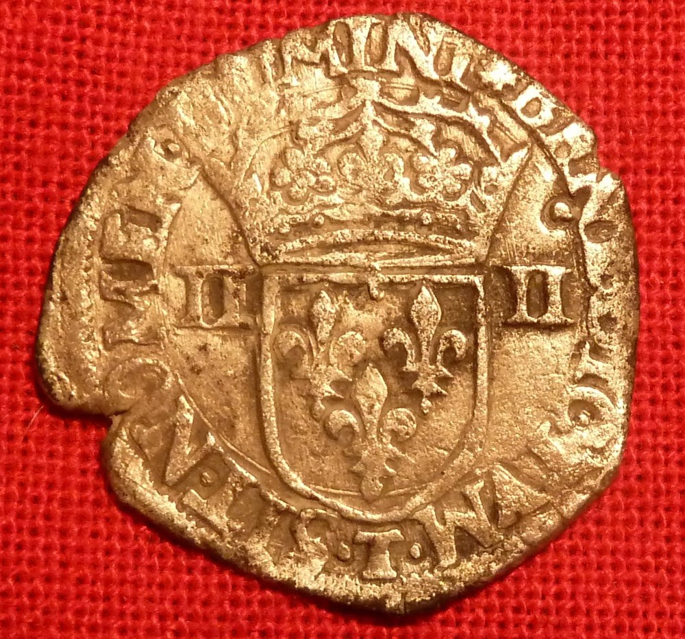 monnaies europe medievale france royales quart ecu 1592 nantes