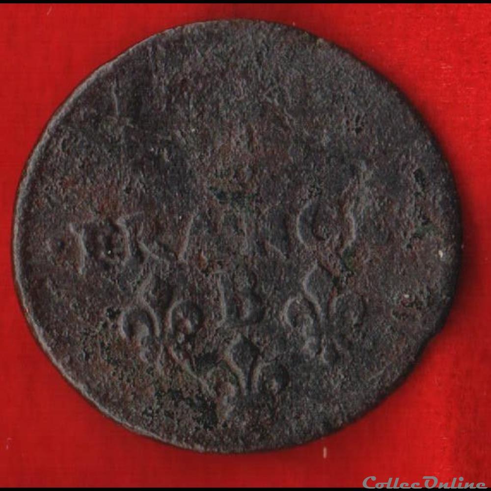 monnaies europe medievale royales liard de france 1657 pont de arche