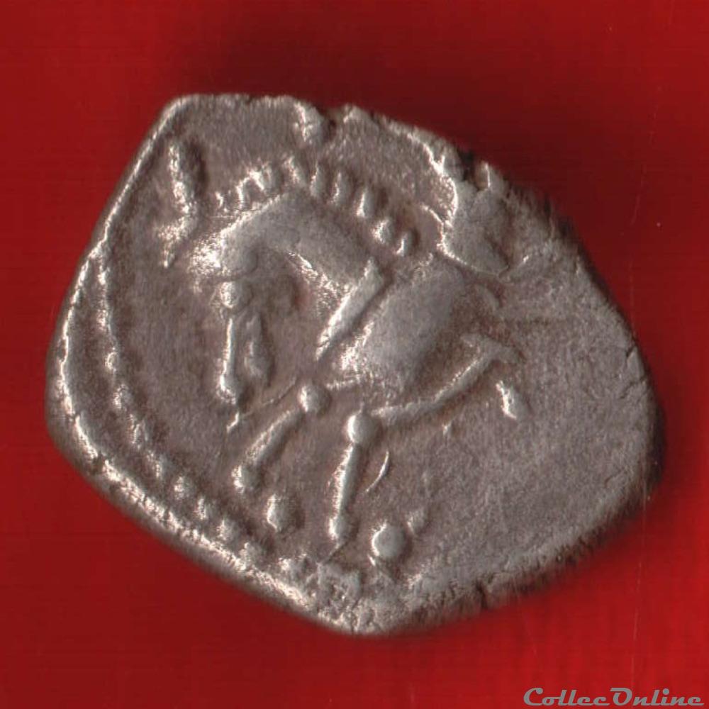 Allobroges - Denier à l’hippocampe, tête à gauche monnaies antiques celtes allobroges denier a l hippocampe tete a gauche