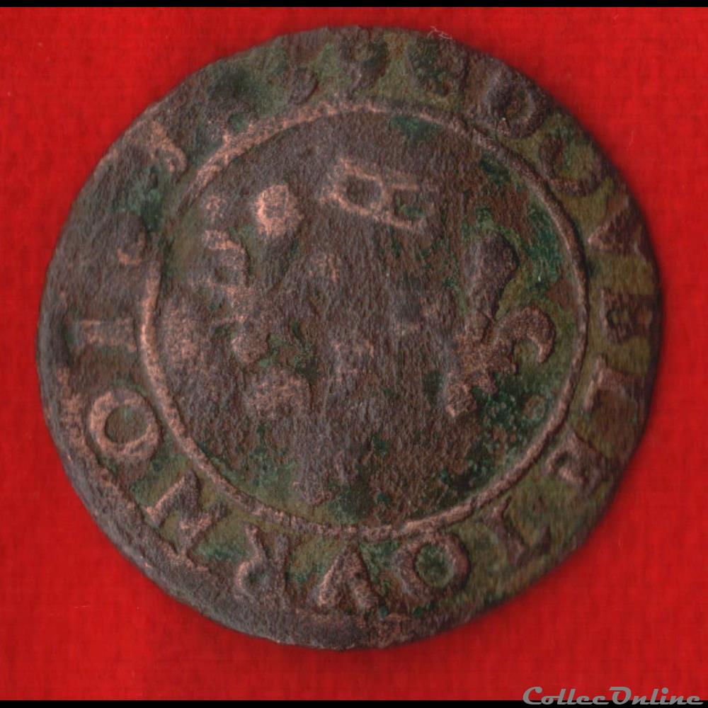 monnaies europe medievale france feodales principaute de dombes trevoux 1639 double tournois