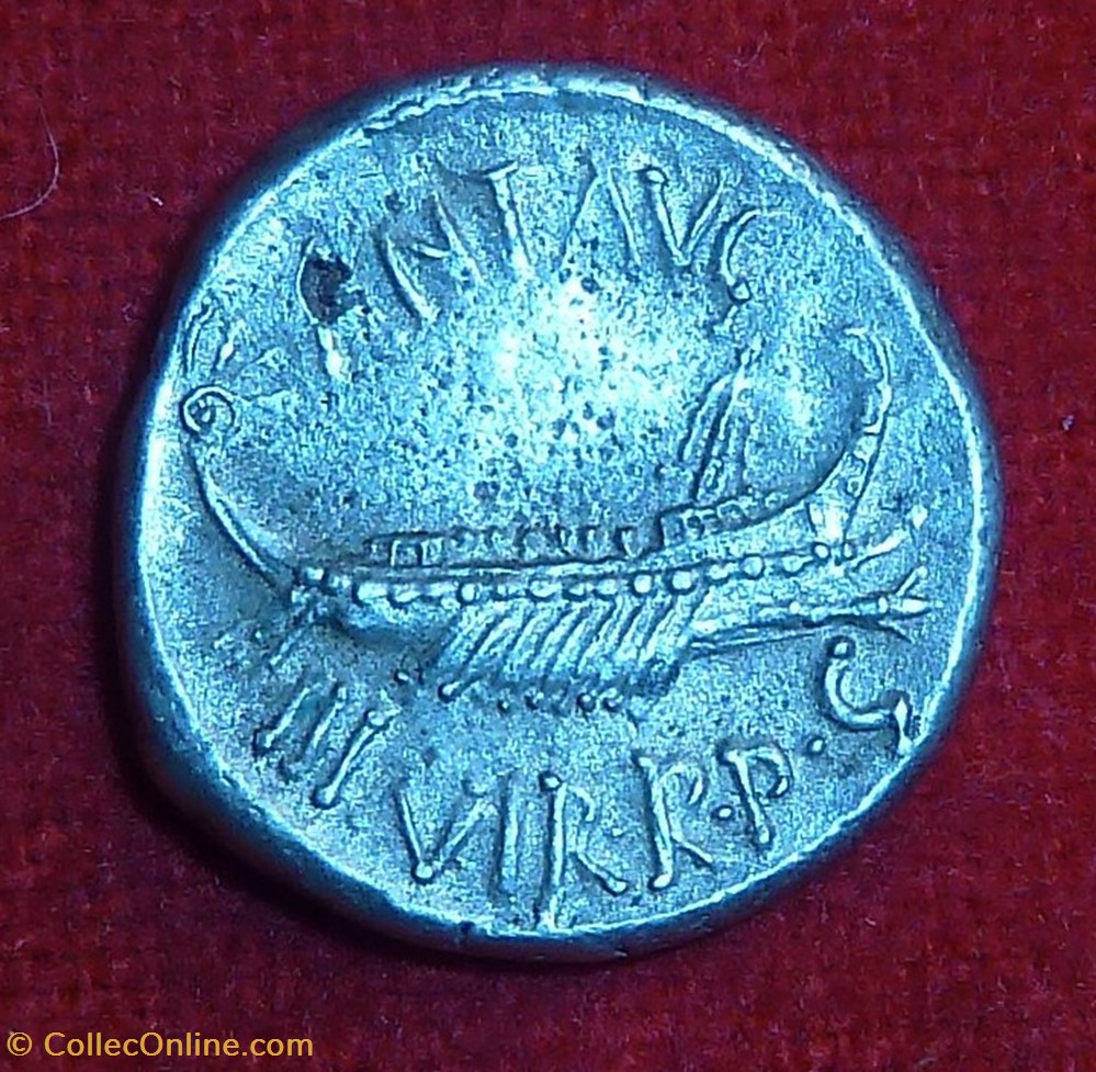 monnaies antiques romaines imperiales et republicaines denier de xxiiieme legion sous marc antoine