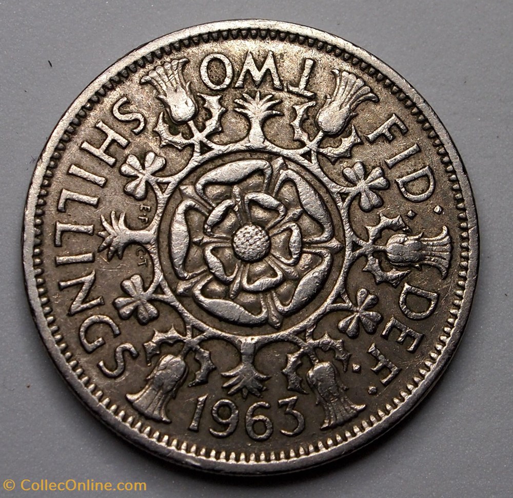 monnaies monde royaume uni 2 shillings 1963