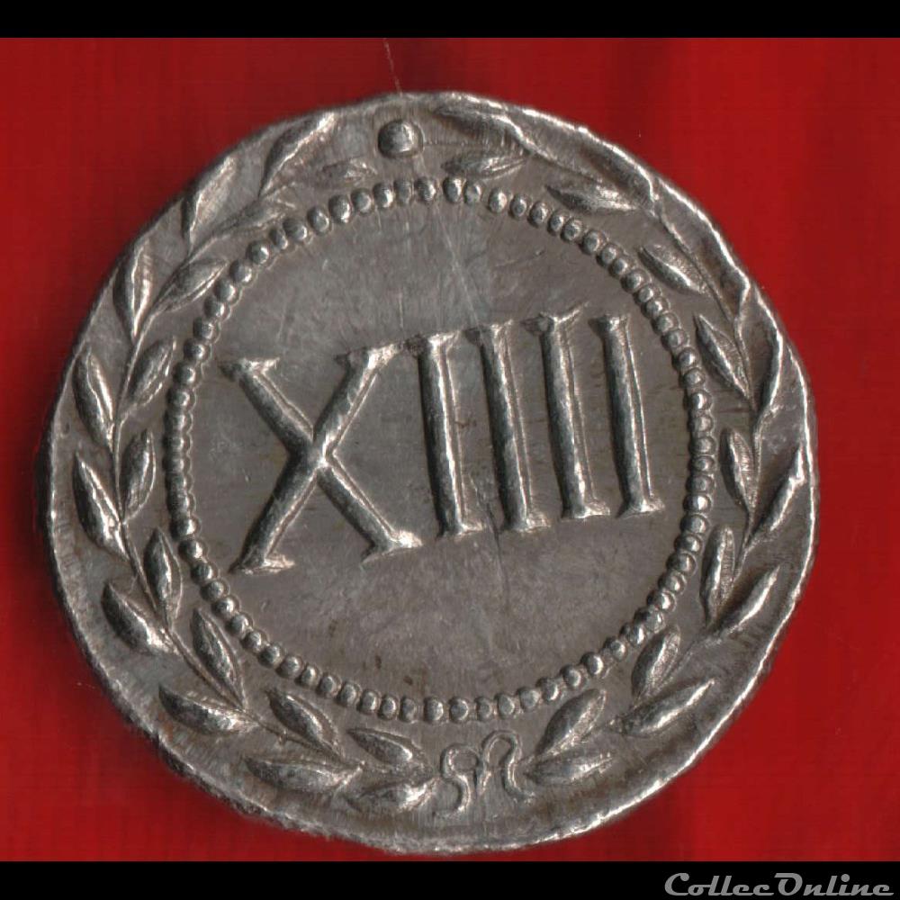 Jeton Numéro 14 monnaie mereaux france jeton numero 14