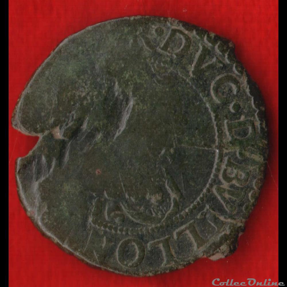monnaies europe medievale france feodales principaute de sedan sedan 1635 double tournois
