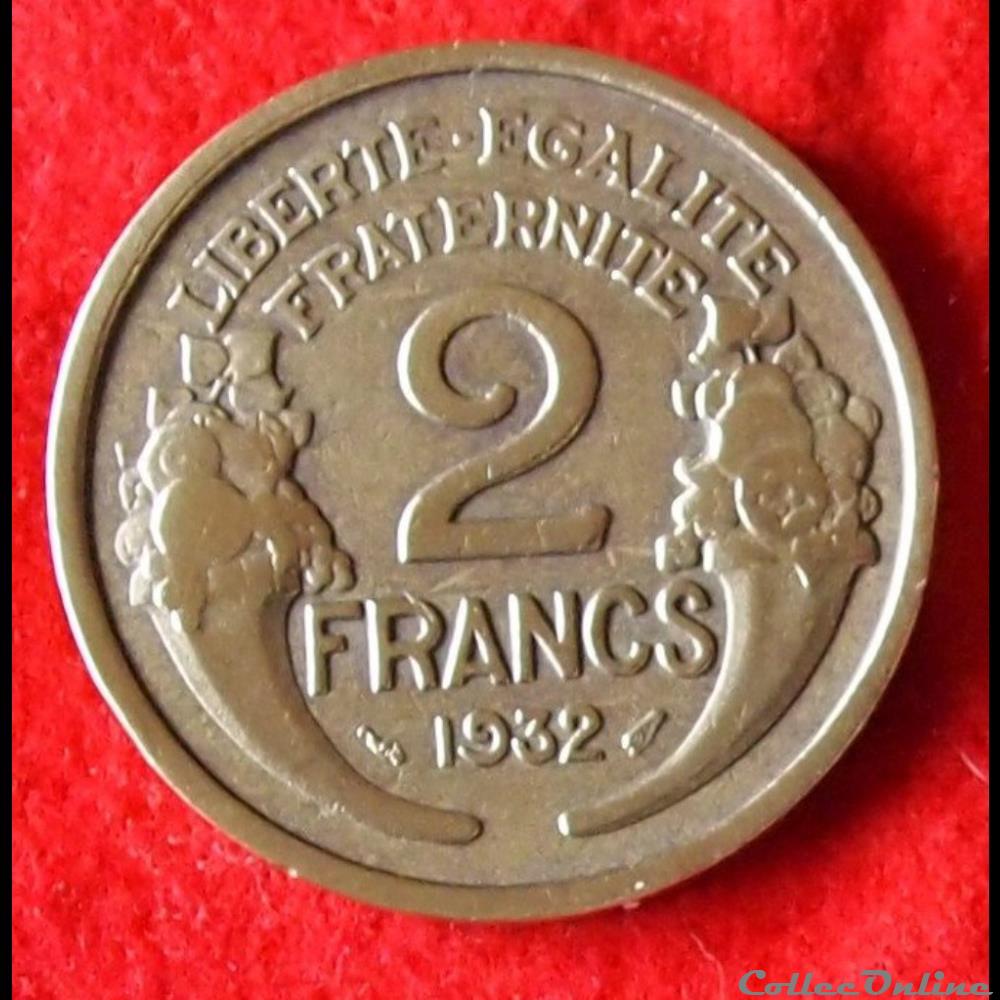 Morlon - 2 Francs - 1932 monnaies monde france morlon 2 francs 1932