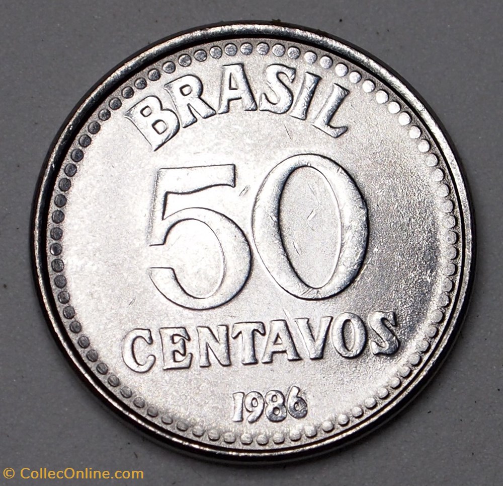 50 Centavos - 1986 monnaies monde bresil 50 centavos 1986