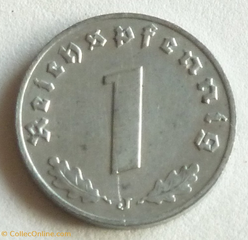 1 Pfennig - 1942 J monnaies monde allemagne 1 pfennig 1942 j