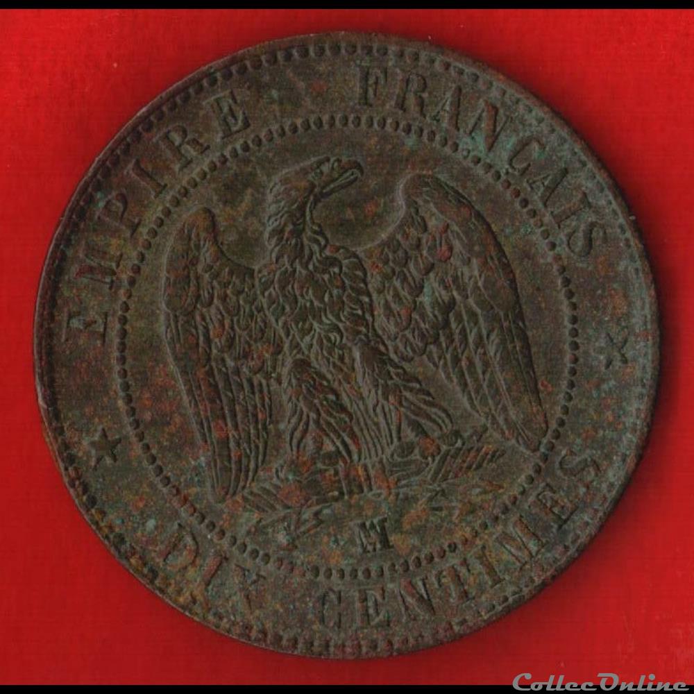 monnaies monde france 10 centimes 1856 marseille