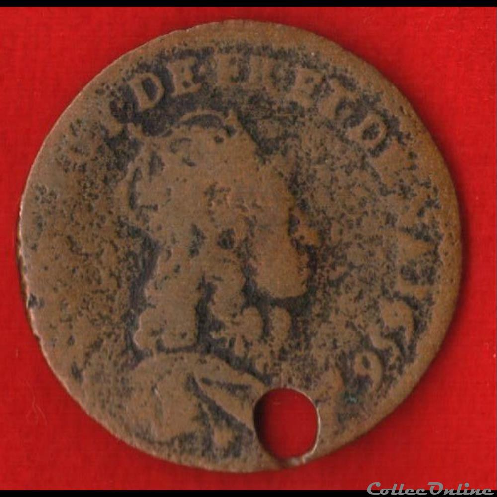 monnaies europe medievale royales liard de france 1656 limoges