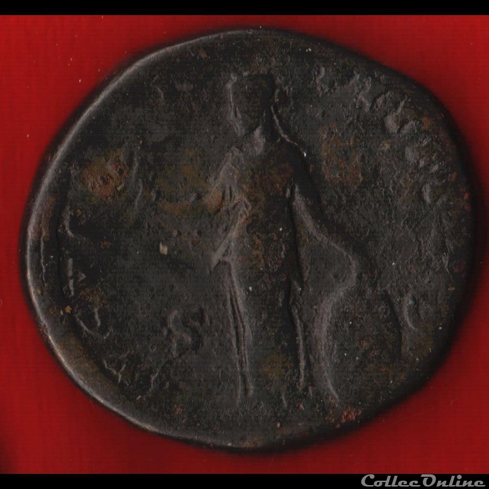 Faustine - Sesterce - Fécondité monnaies antiques romaines imperiales et republicaines faustine sesterce fecondite