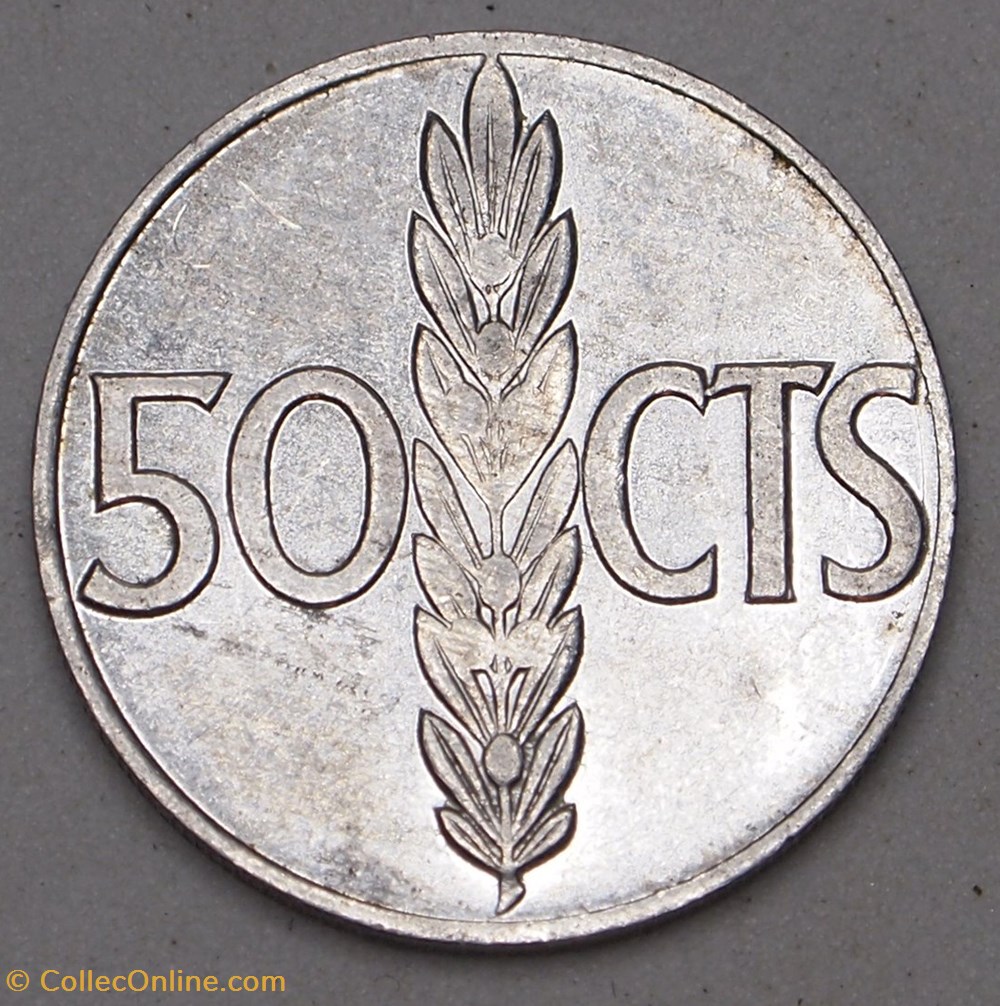 monnaies monde espagne 50 centimos 1973