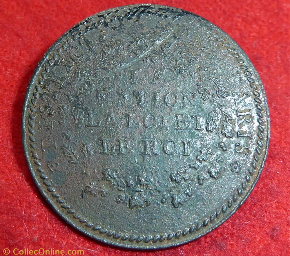 vetement et accessoire bouton militaire paris 1789 1790