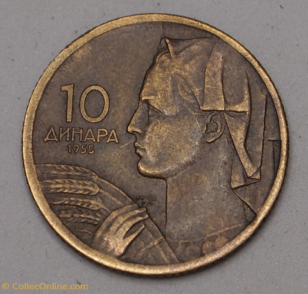 10 Dinars - 1955 monnaies monde yougoslavie 10 dinars 1955