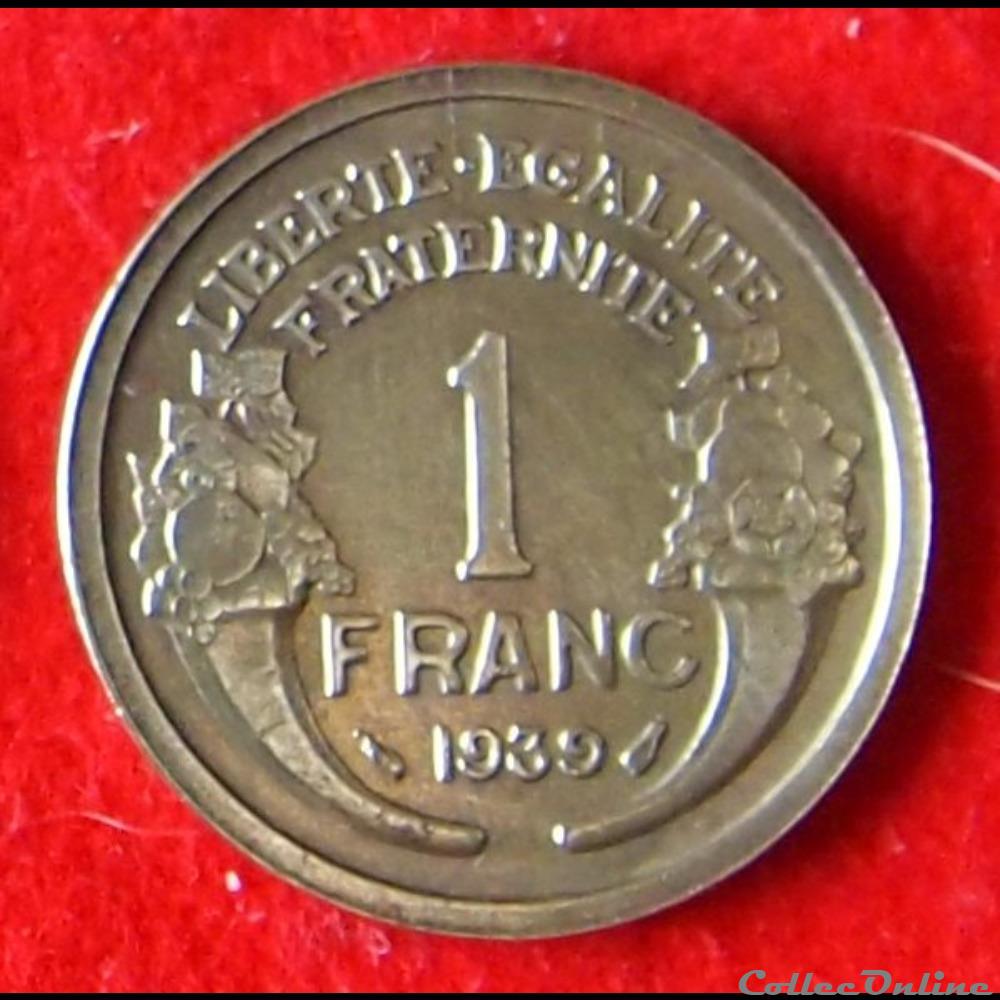 Morlon - 1 Franc - 1939 monnaies monde france morlon 1 franc 1939