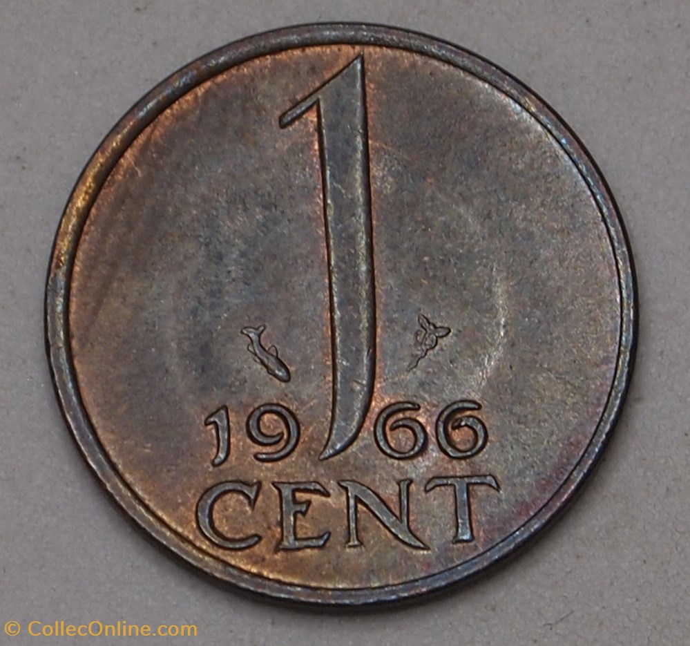 1 Cent - 1966 monnaies monde pays bas 1 cent 1966