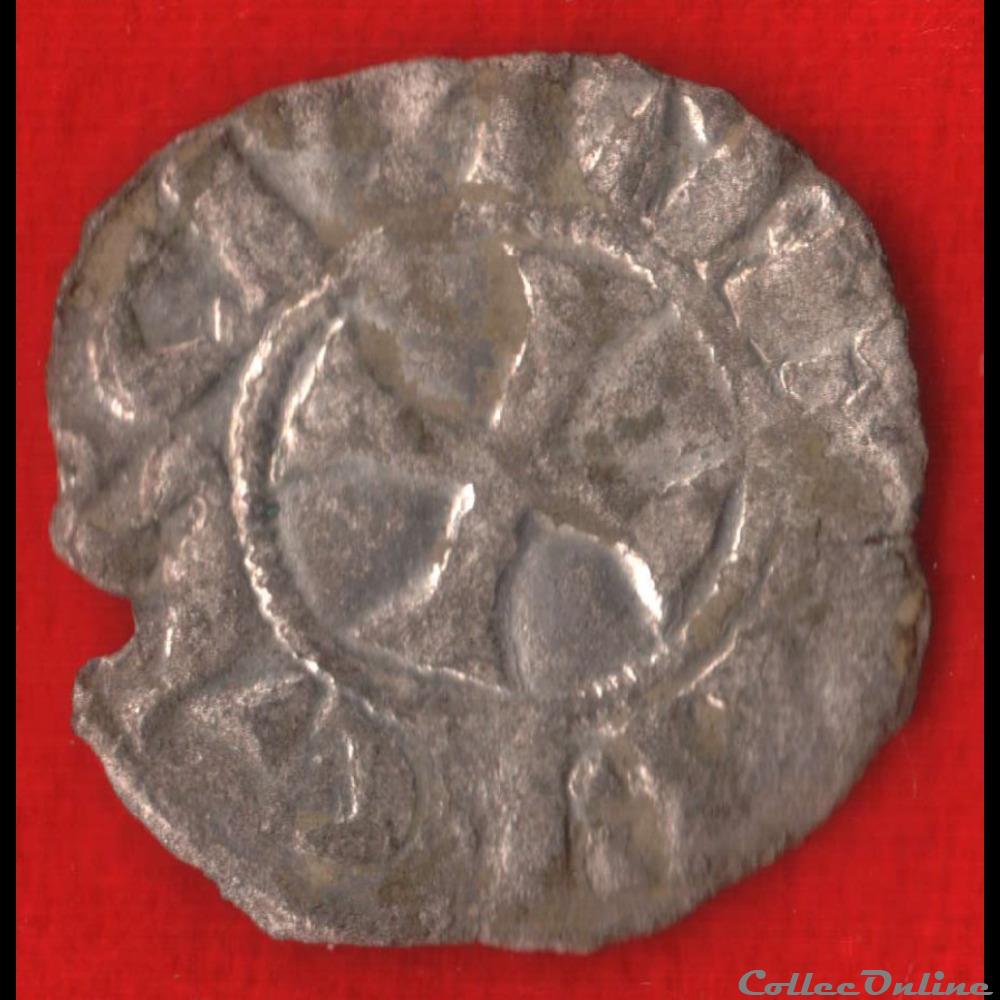 Comté de Troyes - 1130-1150 - Denier monnaies europe medievale a france feodales comte de troyes 1130 1150 denier