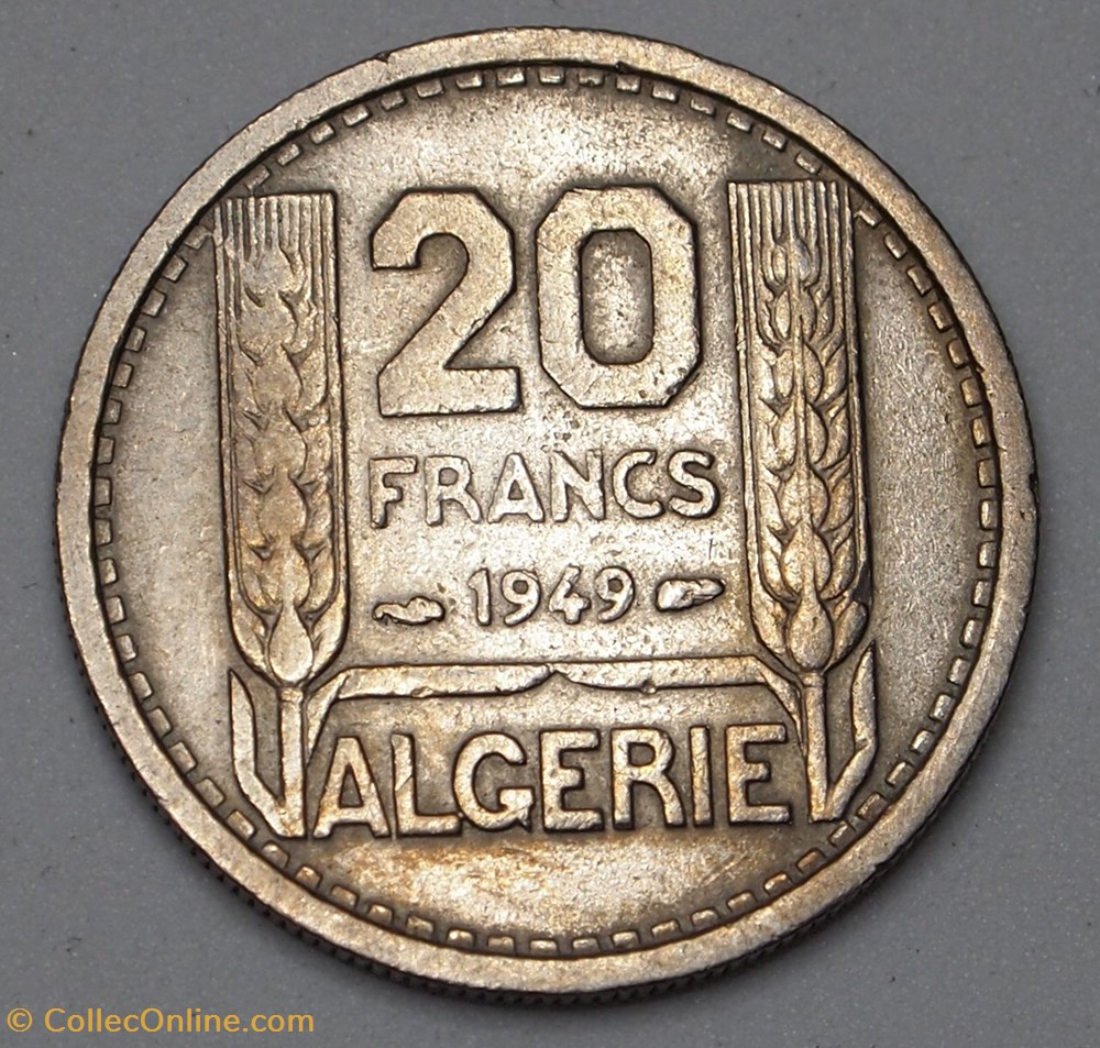 20 Francs - 1949 monnaies monde algerie 20 francs 1949