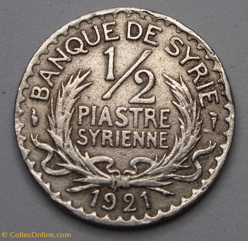 1/2 Piastre - 1921 monnaies monde syrie 1 2 piastre 1921