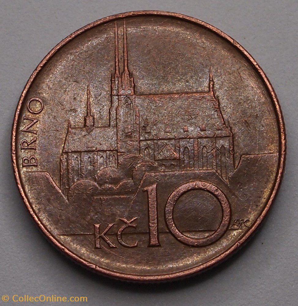 10 Korun - 1993 monnaies monde republique tcheque 10 korun 1993