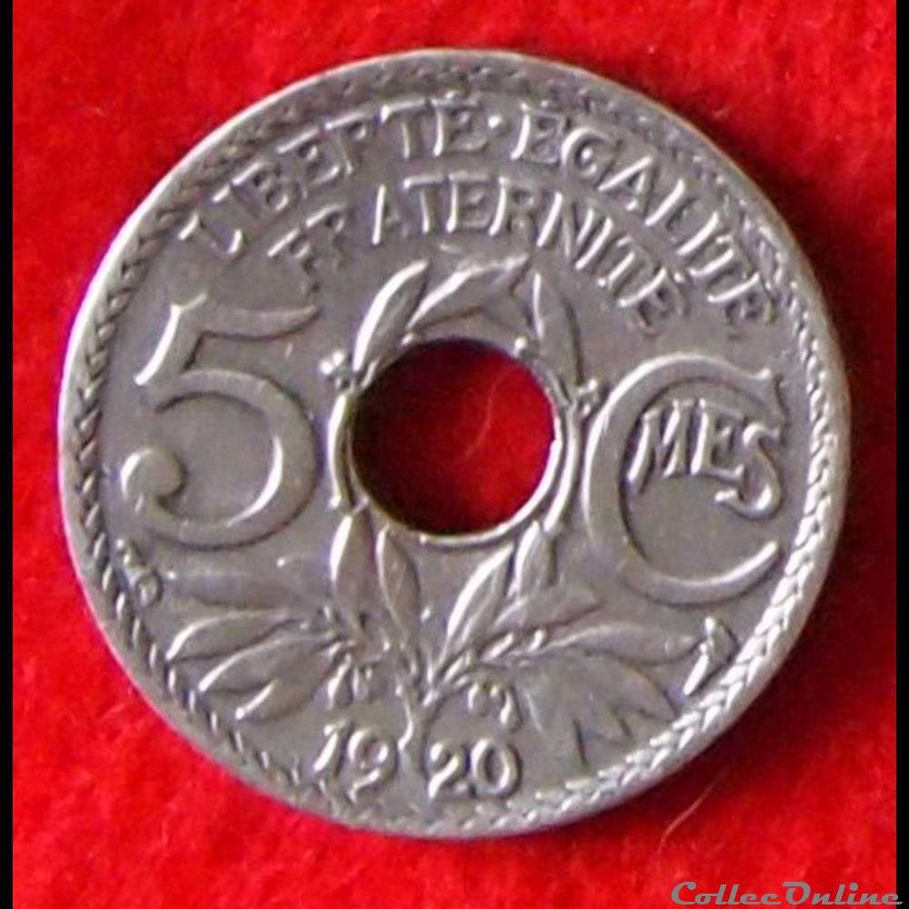monnaies monde france lindauer 5 centimes 1920