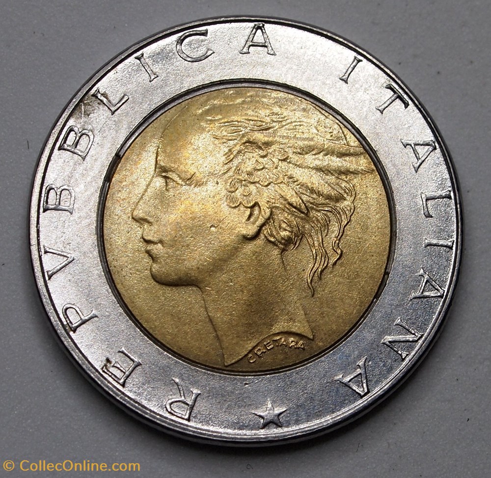 monnaies monde italie 500 lires 1989 r