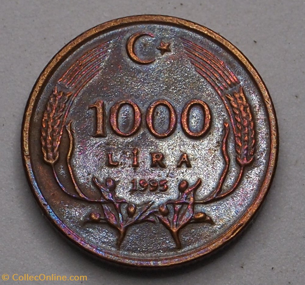 1000 Lira - 1995 monnaie monde turquie 1000 lira 1995