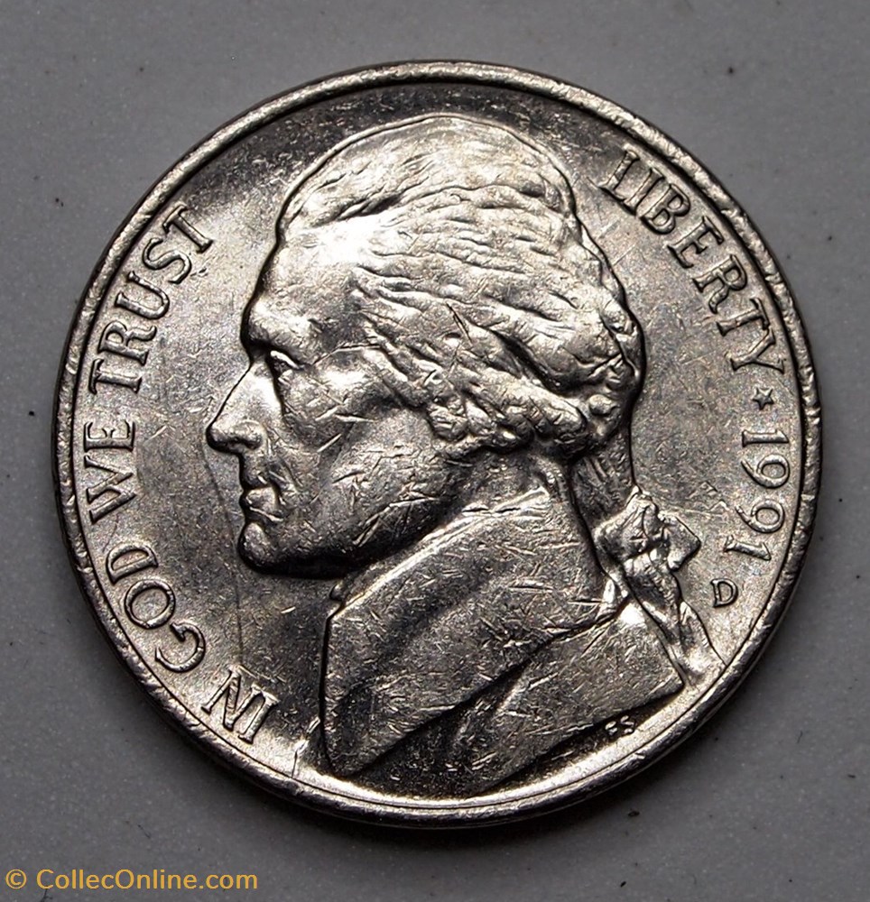 5 cents - 1991 D monnaie monde etat uni 5 cents 1991 d